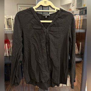 Spense Black Lightweight Blouse with Accent Studs